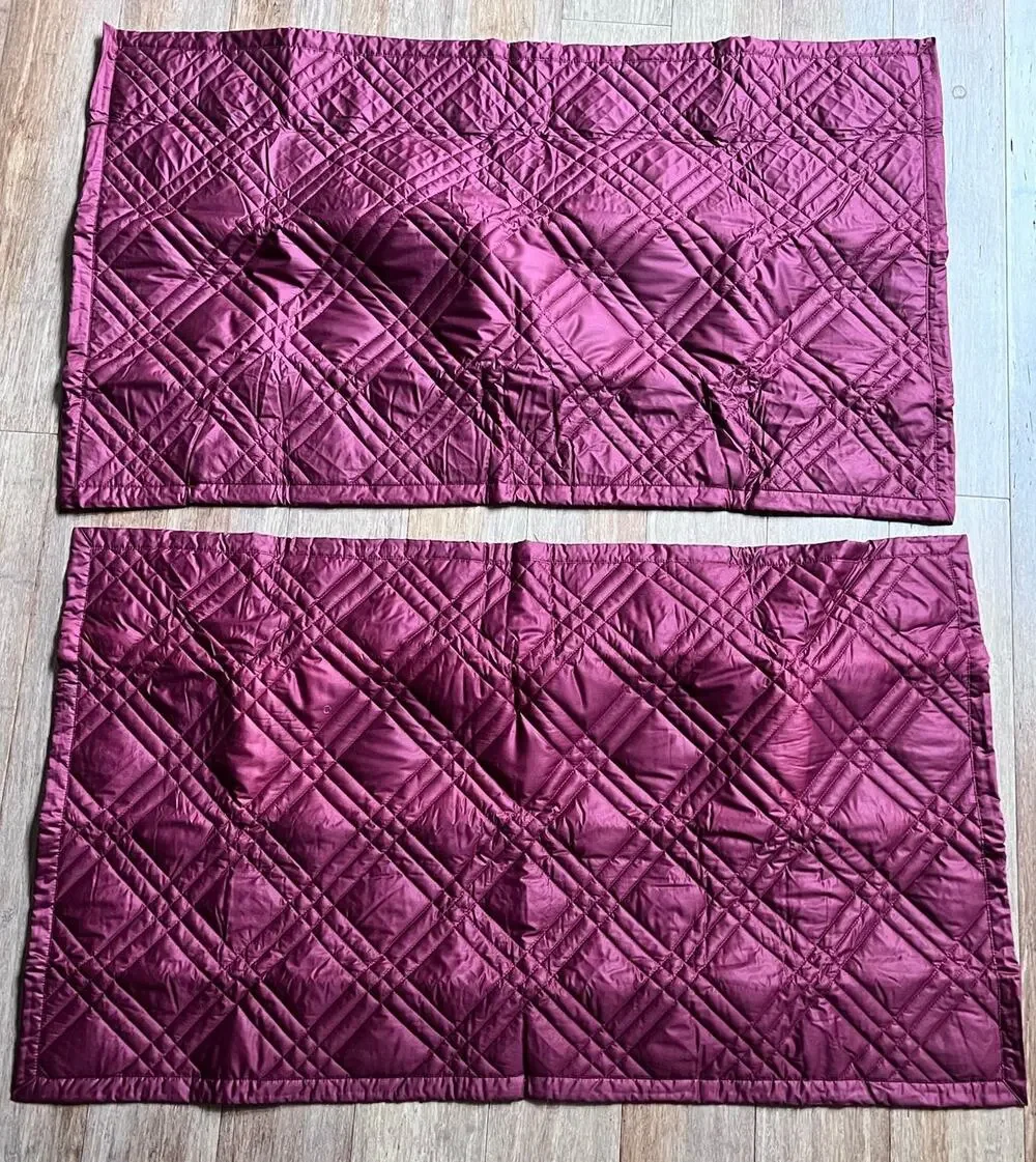 Cuddledown Set Of 2 King Size 100% Cotton Shell Quilted Shams Merlot Color NEW